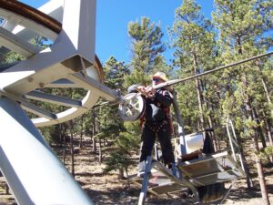 chris working on a lift
