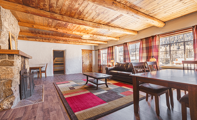 living room sipapu adobe house