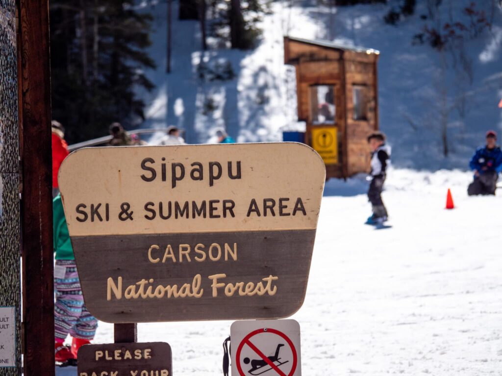 Sipapu Ski & Summer Area sign